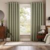 Mila Celadon Curtains-Eyelet-1 پرده پانچ چهار - ارتفاع دلخواه