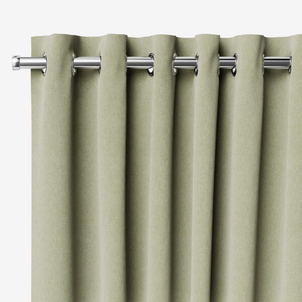 Mila Celadon Curtains-Eyelet-3 پرده پانچ چهار - ارتفاع دلخواه